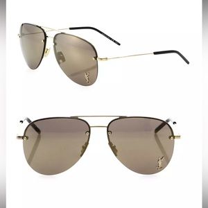 YSL Women’s Monogram 59mm Aviator Sunglasses